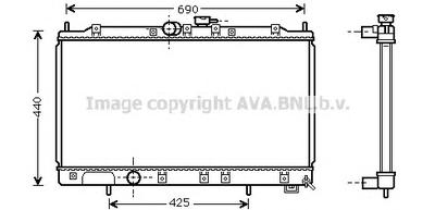 Радиатор, охлаждение двигателя AVA QUALITY COOLING MT2122