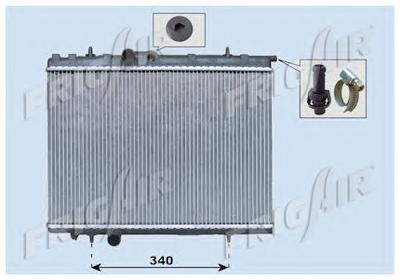 Радиатор, охлаждение двигателя FRIGAIR 01083072