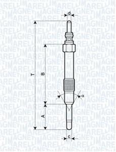 Свеча накаливания MAGNETI MARELLI 062900014304