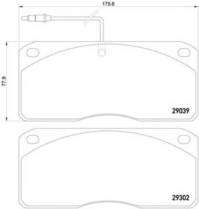 Комплект тормозных колодок, дисковый тормоз TEXTAR 2903902