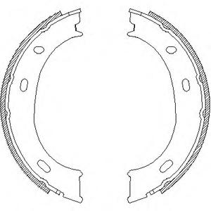 Комплект тормозных колодок, стояночная тормозная система REMSA 471001