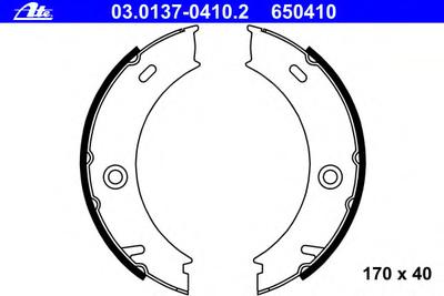 Комплект тормозных колодок, стояночная тормозная система ATE 03013704102