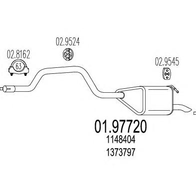 Глушитель выхлопных газов конечный MTS