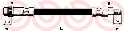 Тормозной шланг BREMBO T68028