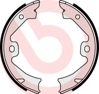 Комплект тормозных колодок, стояночная тормозная система BREMBO