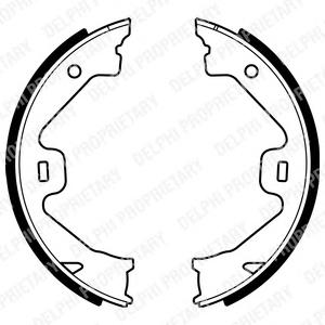 Комплект тормозных колодок, стояночная тормозная система DELPHI