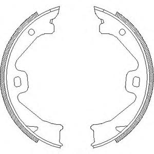 Комплект тормозных колодок, стояночная тормозная система ROADHOUSE 470400