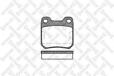Комплект тормозных колодок, дисковый тормоз STELLOX 250000SX
