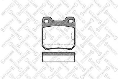 Комплект тормозных колодок, дисковый тормоз STELLOX 250040SX