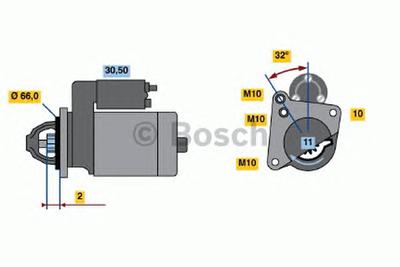 Стартер BOSCH 0001108182