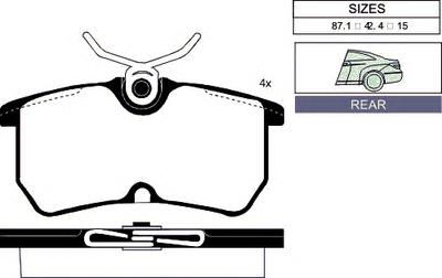 Комплект тормозных колодок, дисковый тормоз GOODWILL 2031R