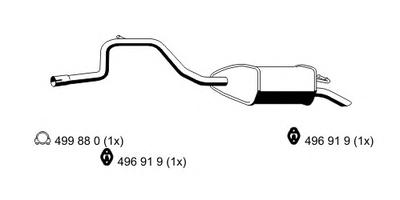 Глушитель выхлопных газов конечный ERNST 344081