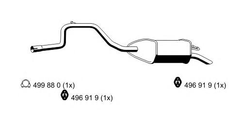 Глушитель выхлопных газов конечный ERNST