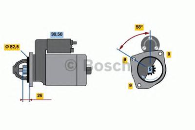Стартер BOSCH 0986013640