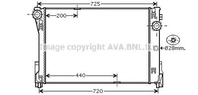 Радиатор, охлаждение двигателя AVA QUALITY COOLING MSA2474