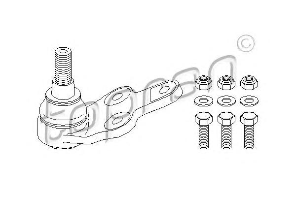 Несущий / направляющий шарнир TOPRAN