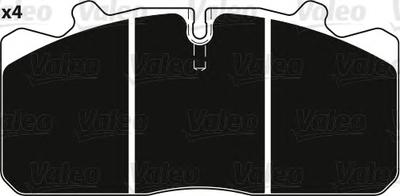 Комплект тормозных колодок, дисковый тормоз VALEO 882230