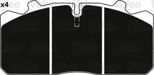 Комплект тормозных колодок, дисковый тормоз VALEO
