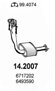 Предглушитель выхлопных газов ASSO 142007