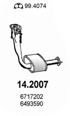 Предглушитель выхлопных газов ASSO