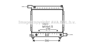 Радиатор, охлаждение двигателя AVA QUALITY COOLING MS2064