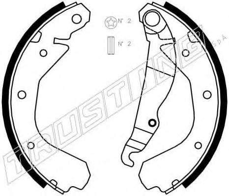 Комплект тормозных колодок TRUSTING