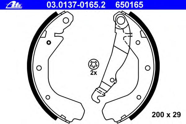 Комплект тормозных колодок ATE