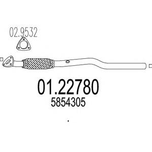 Труба выхлопного газа MTS 0122780