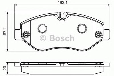 Комплект тормозных колодок, дисковый тормоз BOSCH 0986495113