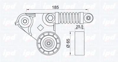 Натяжитель ремня, клиновой зубча IPD