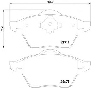 Комплект тормозных колодок, дисковый тормоз HELLA 8DB355008021