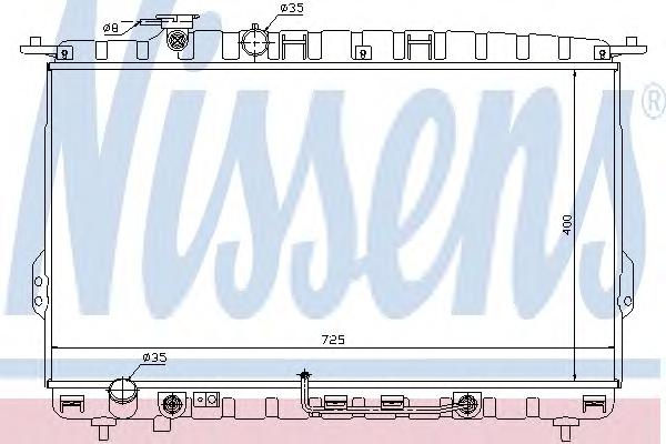 Радиатор, охлаждение двигателя NISSENS