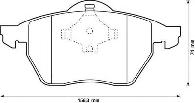 Комплект тормозных колодок, дисковый тормоз BENDIX 571935B