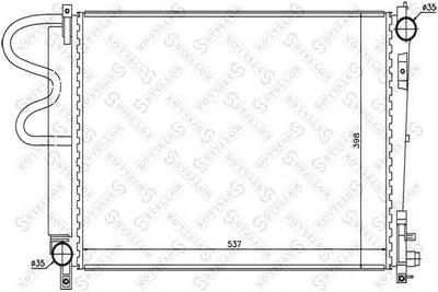 Радиатор, охлаждение двигателя STELLOX 1025622SX