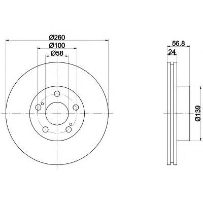 Тормозной диск HELLA