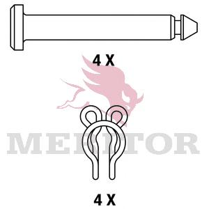 Комплект тормозных колодок, дисковый тормоз MERITOR MDP3011K