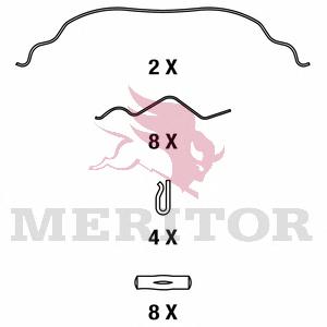 Комплект тормозных колодок, дисковый тормоз MERITOR