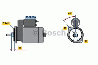 Стартер BOSCH 0001107007