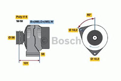 Генератор BOSCH 0986038170