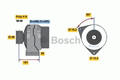 Генератор BOSCH 0986039740