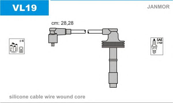 Комплект проводов зажигания JANMOR