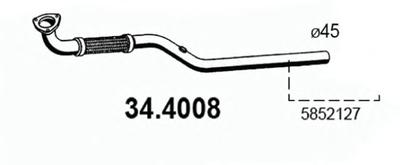 Труба выхлопного газа ASSO 344008