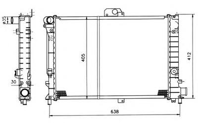 Радиатор, охлаждение двигателя NRF 504141