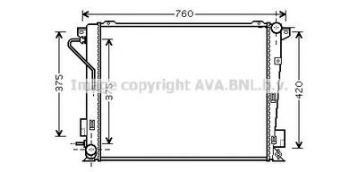 Радиатор, охлаждение двигателя AVA QUALITY COOLING HY2171