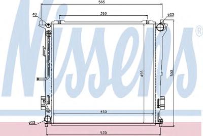 Радиатор, охлаждение двигателя NISSENS 67078