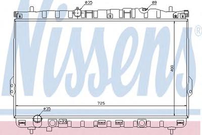 Радиатор, охлаждение двигателя NISSENS 67032
