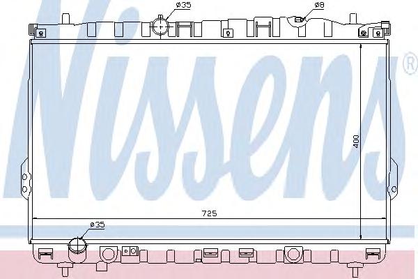 Радиатор, охлаждение двигателя NISSENS