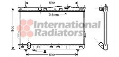 Радиатор, охлаждение двигателя VAN WEZEL 82002077