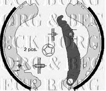 Комплект тормозных колодок BORG & BECK BBS6104