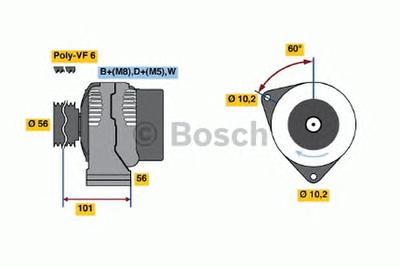 Генератор BOSCH 0986040180